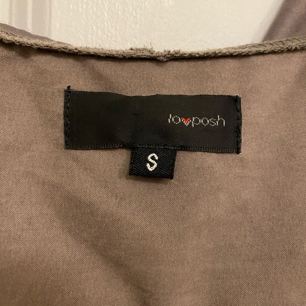 Lovposh Faux Suede Grey Tie Jacket - Picture 5 of 5
